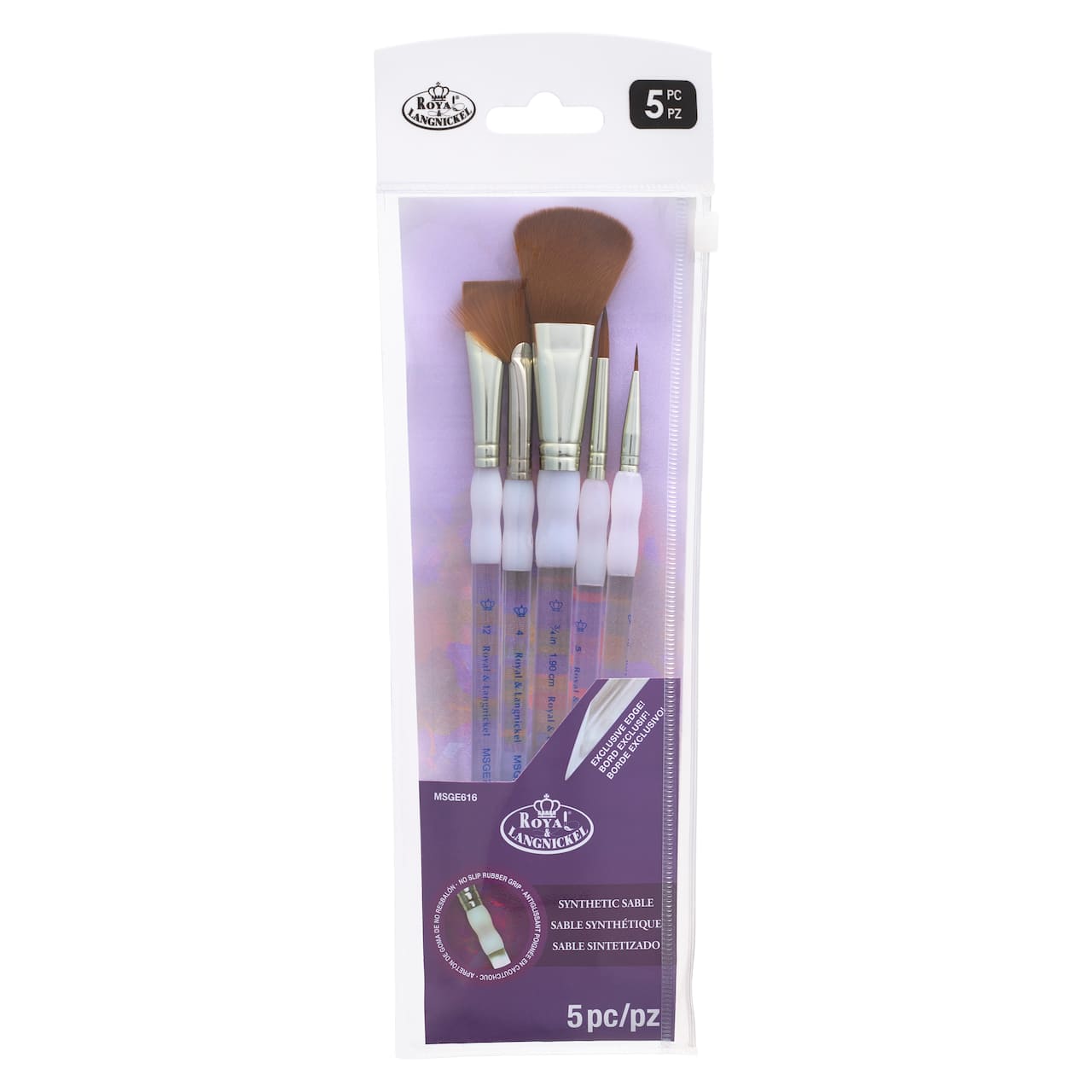 9 Pack: Royal & Langnickel® Synthetic Sable™ Mop Variety Brush Set